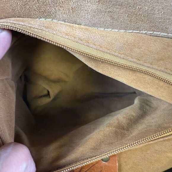 Patricia Nash Tan/Brown Vienna Satchel Leather Large Bag Purse - Picture 3 of 14